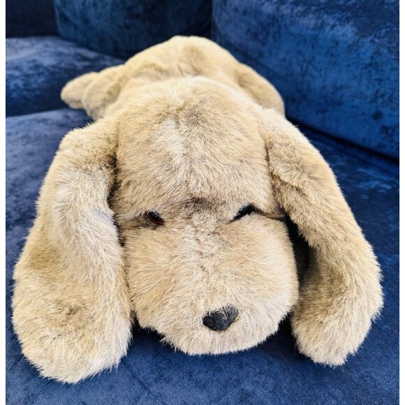 Vintage Russ Droopy Dawg Dog Large Tan Brown Plush Stuffed Animal 24 inch - Picture 1 of 9
